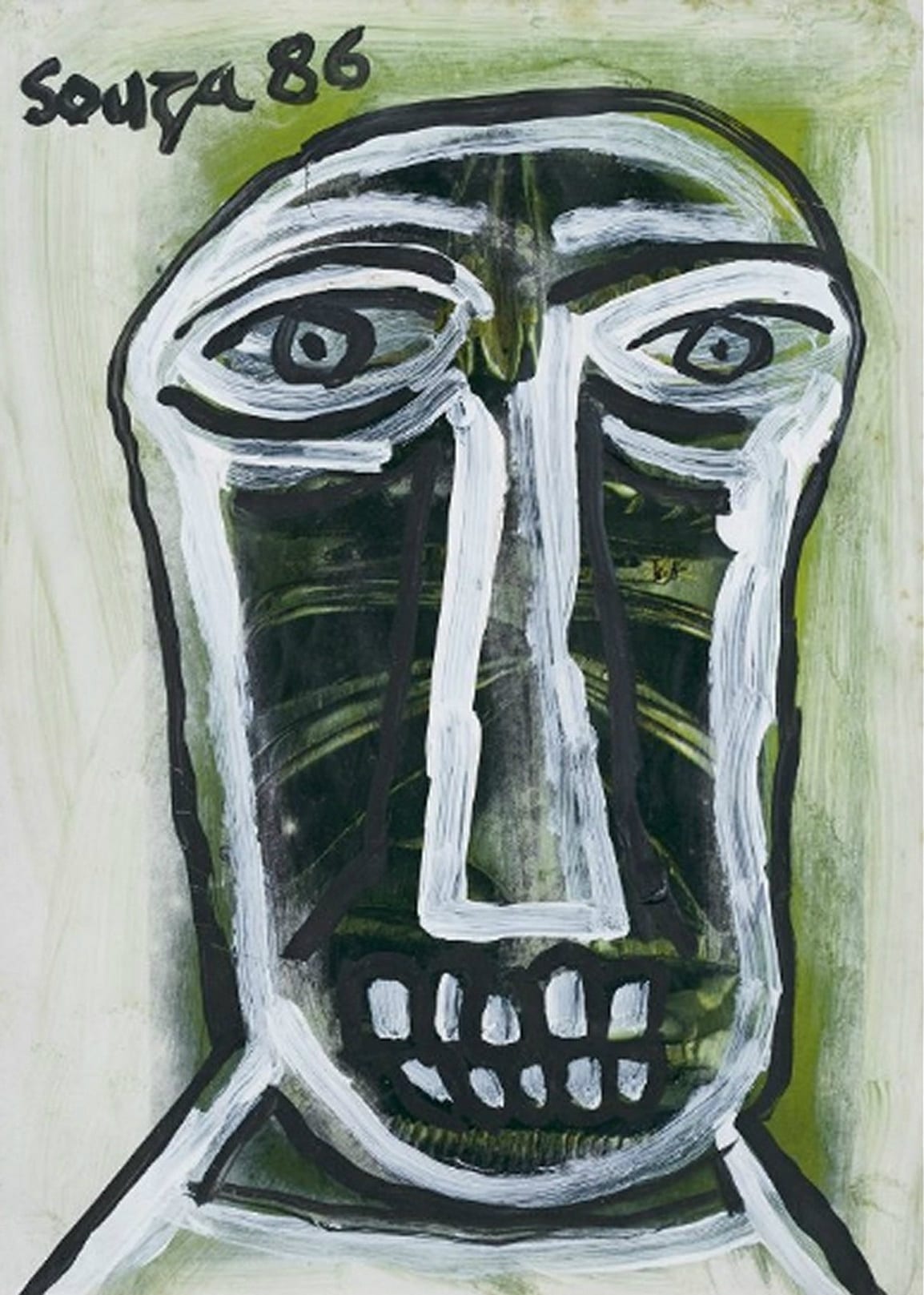 F.N. Souza, Untitled, 1986, Acrylic on Paper, 27.94cm x 20.32cm, Courtesy of F.N. Souza and Sanchit Gallery
