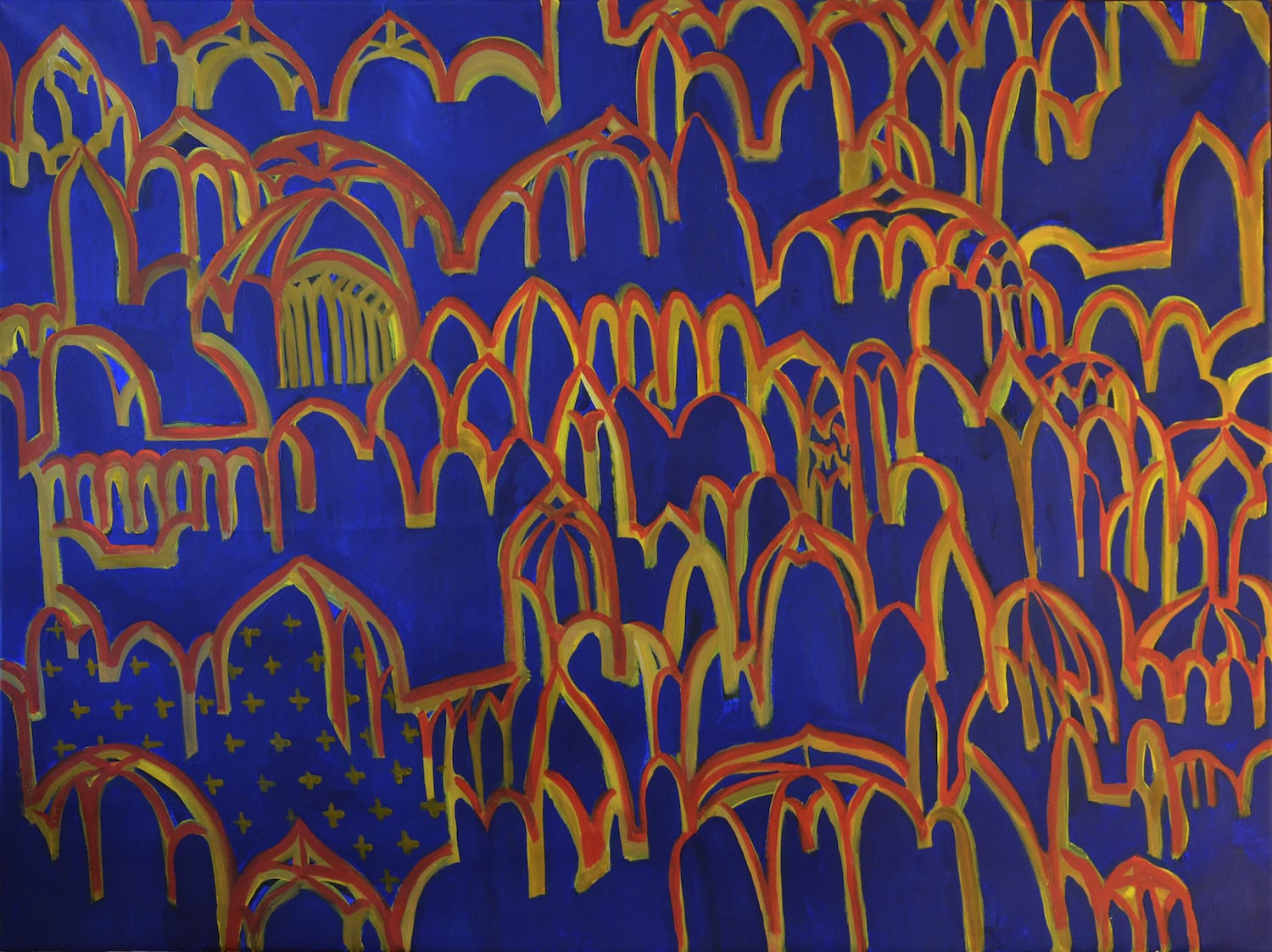 Bakhyt Bubikanova, Copy 4.0, 2018, Acrylic on canvas, 140 x 190 cm, courtesy of Aspan Gallery