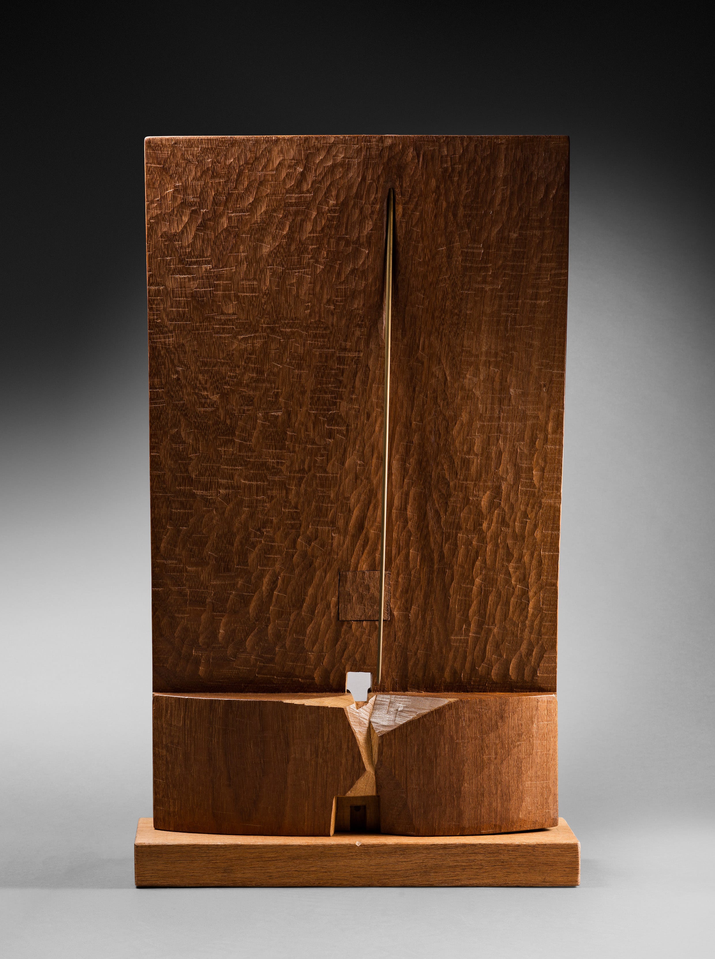 Chaouki Choukini, Frontale, 1996, Iroko Wood, 84x15x50cm, Courtesy of the artist and Green Art Gallery