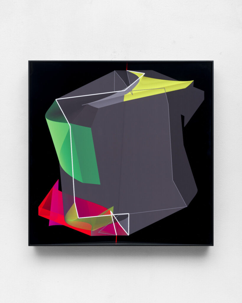 Manfred Mohr “P3010_3,” 2020-2021. Dye sublimation on aluminium. 16.9 x 16.9 x 2 in _ 43 x 43 x 5 cm. Courtesy of the artist and bitforms gallery. Photo by Emile Askey_1