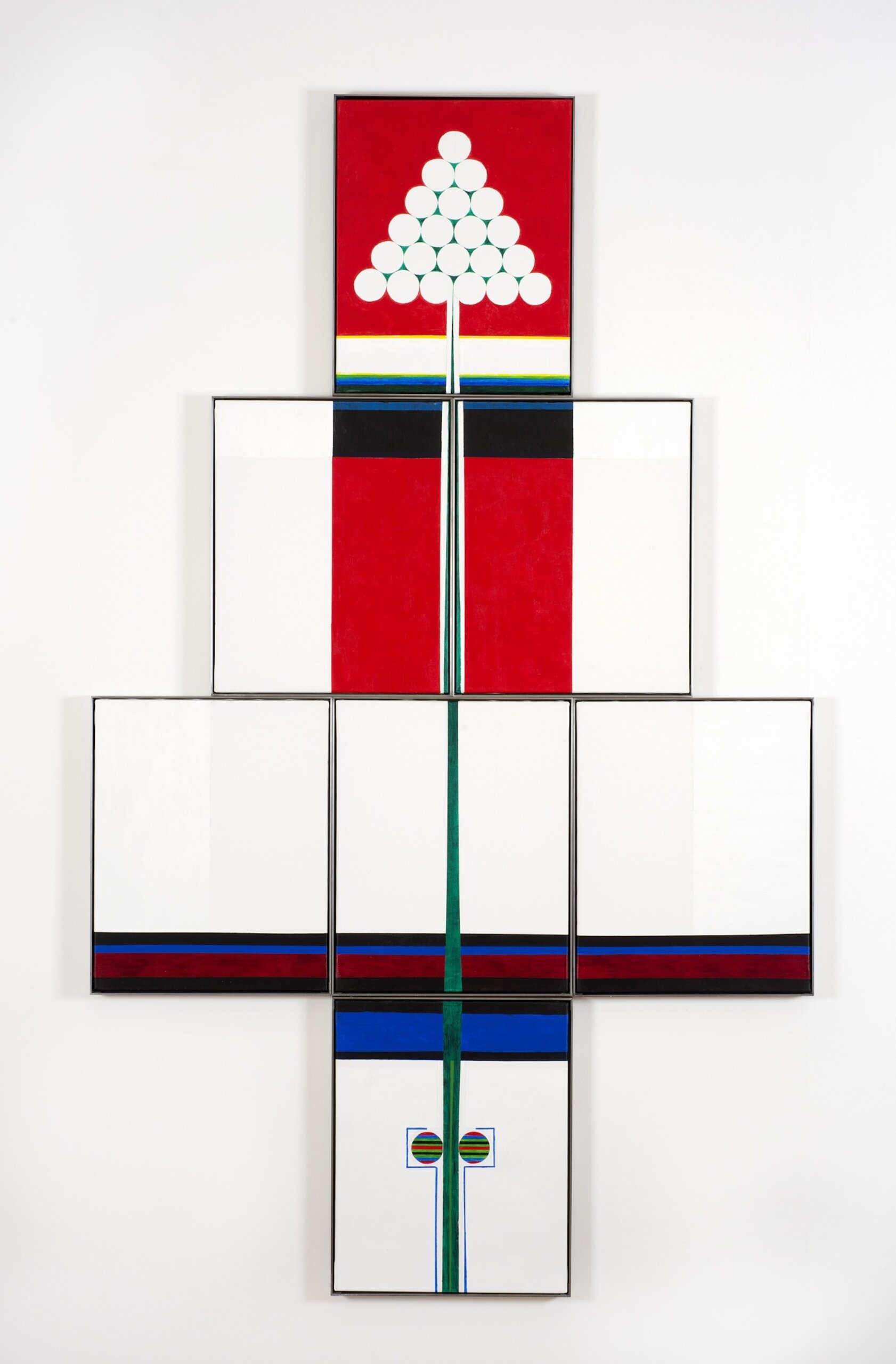 Ibrahim El-Salahi, The Tree, 2008, Acrylic on canvas, Courtesy of Vigo Gallery and the artist